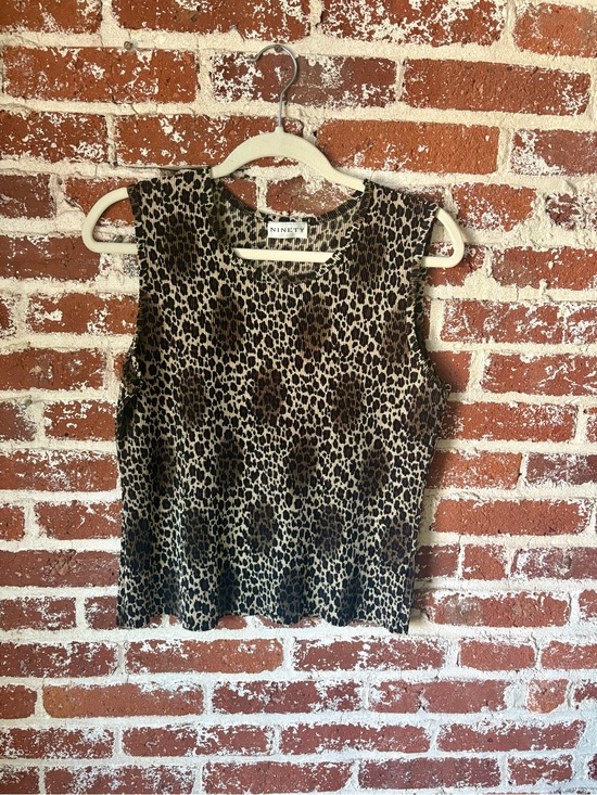 Ninety Tops - Y2K leopard print tank top